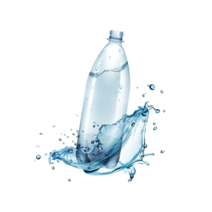 Three bottles of mineral water